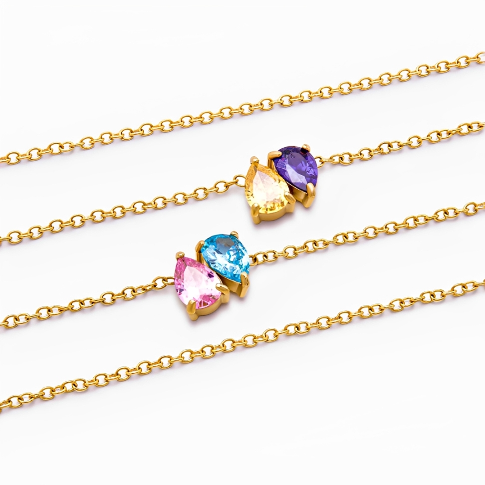 Toi Et Moi Personalized Birthstone Necklace