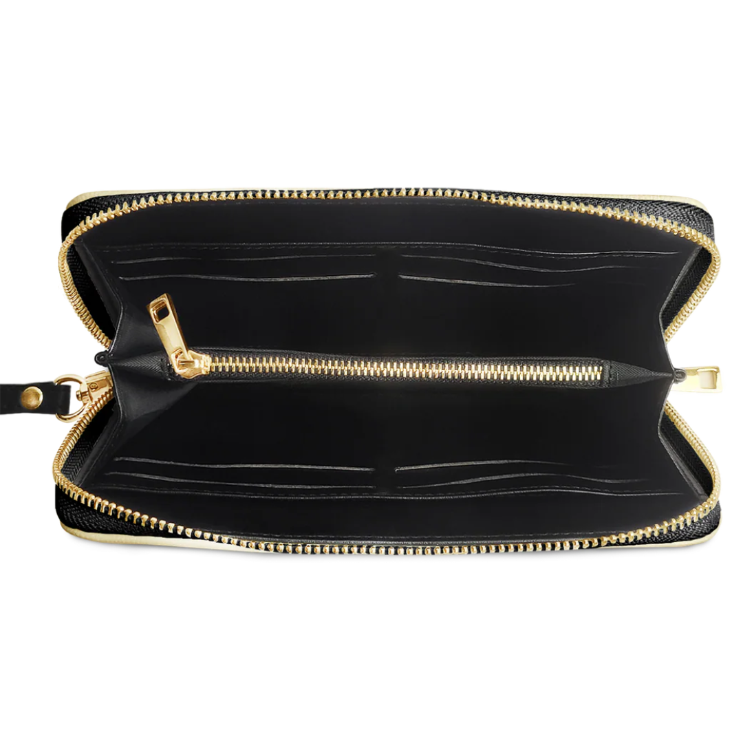 Leauni Premium Leather Long Wallet for Black Queen