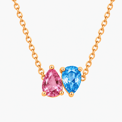 Toi Et Moi Personalized Birthstone Necklace