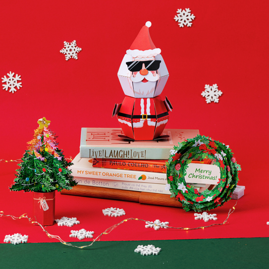 Leauni Christmas Design 3D Pop-up Bookmark - Special Edition - (Best Xmas Gift For Book Lovers)