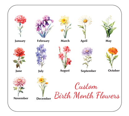Leauni Custom Birth Month Flowers Mother's Day Night Light Gift Leauni